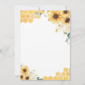 Zonnebloemen Baby shower Kaart (Achterkant)