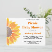 Zonnebloemen Baby shower Kaart (Staand voorkant)