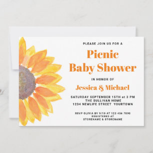 Zonnebloemen Baby shower Kaart