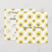 Zonnebloemen Baby shower Kaart (Voorkant / Achterkant)