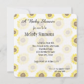 Zonnebloemen Baby shower Kaart (Achterkant)