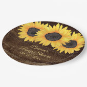 Zonnebloemen Baby shower Papieren Bordje (Gekanteld)