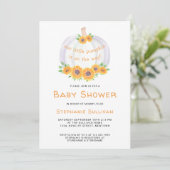 Zonnebloemen Baby shower Uitnodiging (Staand voorkant)
