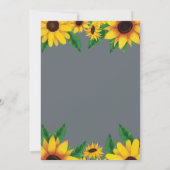 Zonnebloemen Baby shower Uitnodiging (Achterkant)