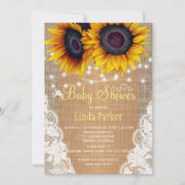 Zonnebloemen, baby shower van de herfst en van de  kaart (Voorkant)