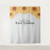 Zonnebloemen Baby shower Waterverf Wandkleed (Voorkant)