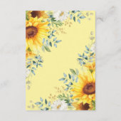 Zonnebloemen Baby showers boeken voor Baby Informatiekaartje (Achterkant)