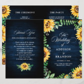 Zonnebloemen Babyblauw marineverbindingsprogramma (Voorkant / Achterkant)