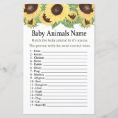 Zonnebloemen Babydieren (Voorkant)