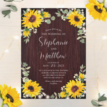 Zonnebloemen Baby's Ademlichten Hout Bruiloft