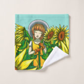 Zonnebloemen Bad Handdoek (Wasdoekje)
