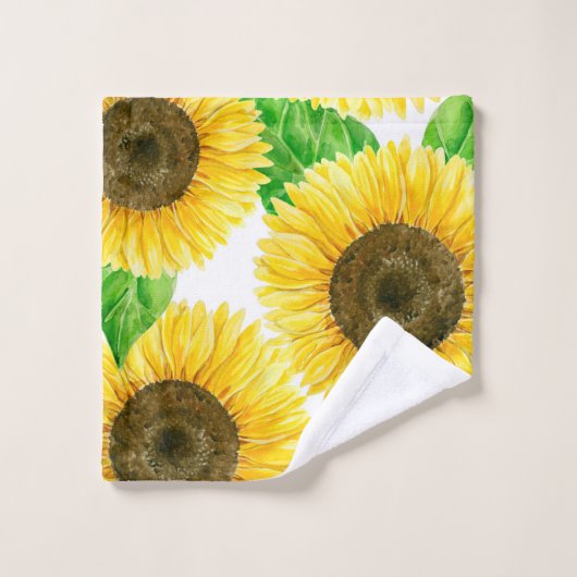Zonnebloemen Bad Handdoek (Wasdoekje)