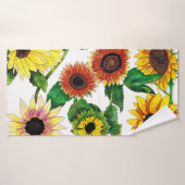 Zonnebloemen Badhanddoek (Badhanddoek)