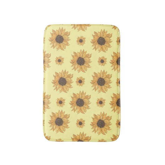 Zonnebloemen Badmat (Voorkant Verticaal)