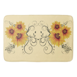 Zonnebloemen Badmat