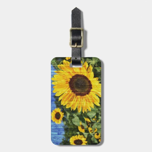 Zonnebloemen Bagagelabel (Voorkant verticaal)