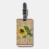 Zonnebloemen Bagagelabel (Voorkant verticaal)