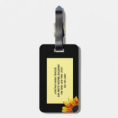 Zonnebloemen Bagagelabel (Achterkant verticaal)