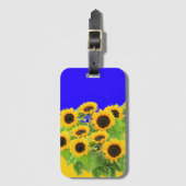 Zonnebloemen Bagagelabel - Oekraïense vlag kleuren (Voorkant (verticaal))