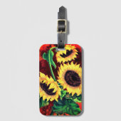 Zonnebloemen Bagagelabel - Schilderen (Voorkant (verticaal))