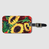 Zonnebloemen Bagagelabel - Schilderen (Voorkant (horizontaal))