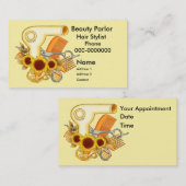 Zonnebloemen Beauticien Afsprakenkaartje (Voorkant / Achterkant)