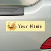 Zonnebloemen Beauticien Bumpersticker (Op auto)