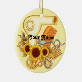 Zonnebloemen Beauticien Keramisch Ornament (Rechts)