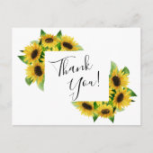 Zonnebloemen bedankje briefkaart (Voorkant)