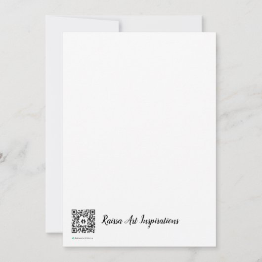 Zonnebloemen Bedankkaart (Achterkant)