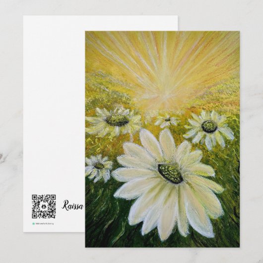 Zonnebloemen Bedankkaart (Voorkant / Achterkant)