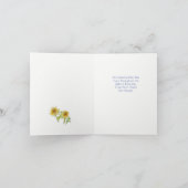 Zonnebloemen Bedankkaart (Binnen)