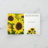Zonnebloemen Bedankt Christelijke Vriend Kaart (Binnen)