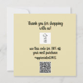  Zonnebloemen Bedankt Korting Kaart (Achterkant)