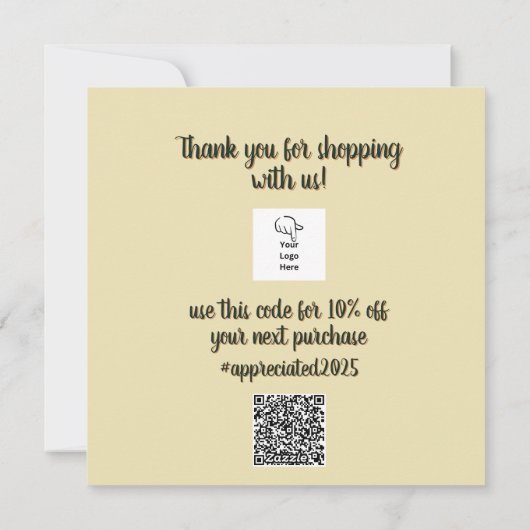 Zonnebloemen Bedankt Korting Kaart (Achterkant)