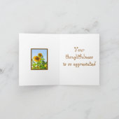 ZONNEBLOEMEN/BEDANKT/ TEKST BEDANKKAART (Binnen)