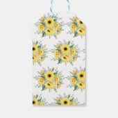 Zonnebloemen Bedankt voor het huwelijk. Cadeaulabel (Achterkant)