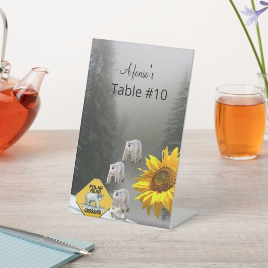 Zonnebloemen Beer voetstuk Reclamebord Met Voetstuk (Insitu)