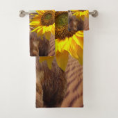 Zonnebloemen Beer Wasdoeken Bad Handdoek (Insitu)