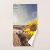 Zonnebloemen Beer Wasdoeken Bad Handdoek (Handdoek)