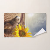 Zonnebloemen Beer Wasdoeken Bad Handdoek (Handdoek)