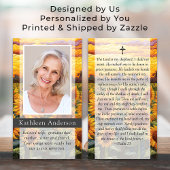 Zonnebloemen Begrafenis Gebed Kaart