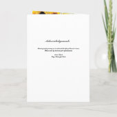 Zonnebloemen begrafenisprogramma programma (Achterkant)