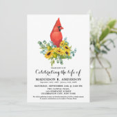 Zonnebloemen - begrafenisviering van het leven kaart (Staand voorkant)