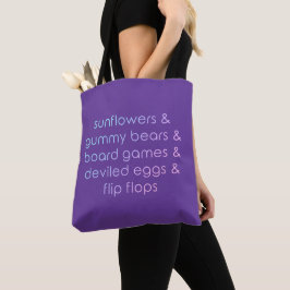 "Zonnebloemen & Beren & bordspelen" Tote Bag