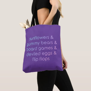 "Zonnebloemen & Beren & bordspelen" Tote Bag
