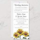 Zonnebloemen Betonprijzensets Magnetische Uitnodiging (Voorkant)