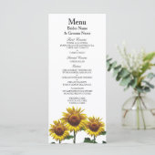 Zonnebloemen Betonprijzensets Menu (Staand voorkant)