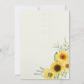 Zonnebloemen Bewaar de Datum Aankondiging (Achterkant)