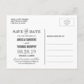 Zonnebloemen Bewaar de datum Rustieke Houten Strij Aankondigingskaart (Achterkant)